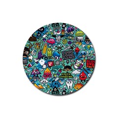 Comics Rubber Round Coaster (4 Pack)  by BangZart