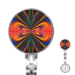 Casanova Abstract Art Colors Cool Druffix Flower Freaky Trippy Stainless Steel Nurses Watch by BangZart