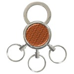 Brown Zig Zag Background 3-Ring Key Chains Front