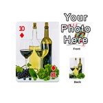 White Wine Red Wine The Bottle Playing Cards 54 (Mini)  Front - Diamond10