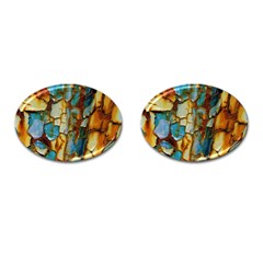 Rusty Texture                         Cufflinks (oval) by LalyLauraFLM
