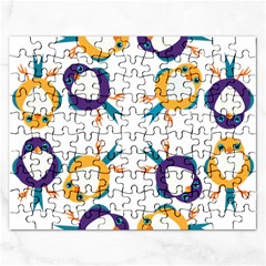 Pattern Circular Birds Rectangular Jigsaw Puzzl by BangZart