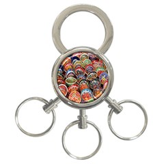 Colorful Oriental Bowls On Local Market In Turkey 3-ring Key Chains by BangZart