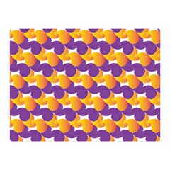 Purple And Yellow Abstract Pattern Double Sided Flano Blanket (mini)  by paulaoliveiradesign