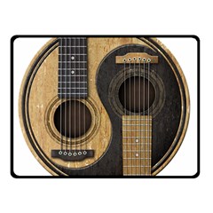 Old And Worn Acoustic Guitars Yin Yang Double Sided Fleece Blanket (small)  by JeffBartels