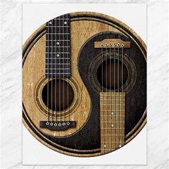 Old And Worn Acoustic Guitars Yin Yang Canvas 18  X 24   by JeffBartels