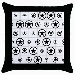 Army Stars Throw Pillow Case (black) by linceazul