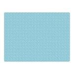 Blue Pattern Double Sided Flano Blanket (Mini)  35 x27  Blanket Back