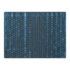 Blue Sparkly Sequin Texture Double Sided Flano Blanket (mini)  by paulaoliveiradesign