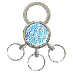 Art Batik Flowers Pattern 3-ring Key Chains by BangZart