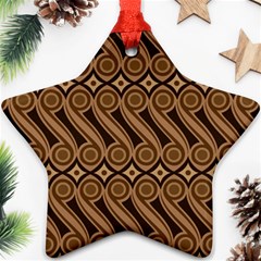Batik The Traditional Fabric Star Ornament (two Sides) by BangZart