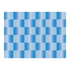 Blue Plaided Pattern Double Sided Flano Blanket (mini)  by paulaoliveiradesign