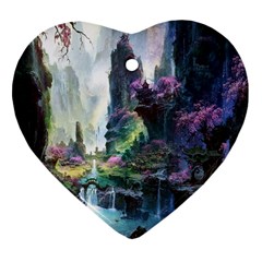 Fantastic World Fantasy Painting Heart Ornament (two Sides) by BangZart