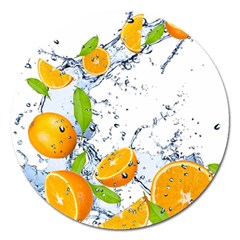 Fruits Water Vegetables Food Magnet 5  (round) by BangZart