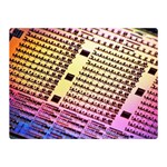 Optics Electronics Machine Technology Circuit Electronic Computer Technics Detail Psychedelic Abstra Double Sided Flano Blanket (Mini)  35 x27  Blanket Back