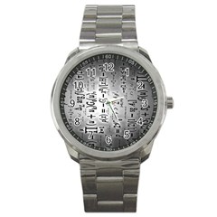 Science Formulas Sport Metal Watch by BangZart