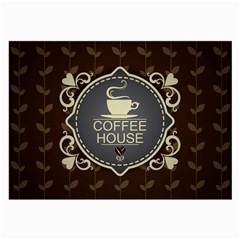 Coffee House Large Glasses Cloth (2-side) by BangZart