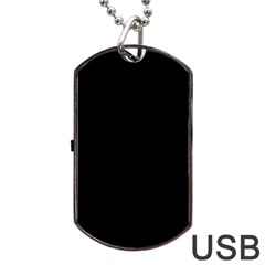 Black Dog Tag Usb Flash (one Side) by BangZart