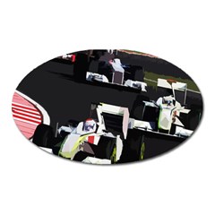 Formula 1 Oval Magnet by Valentinaart