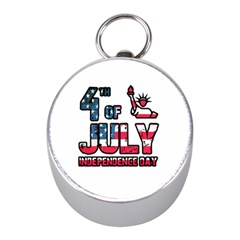 4th Of July Independence Day Mini Silver Compasses by Valentinaart