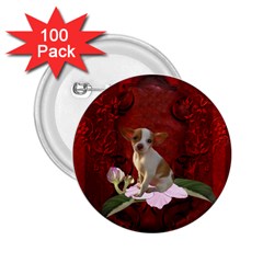 Sweet Little Chihuahua 2 25  Buttons (100 Pack)  by FantasyWorld7