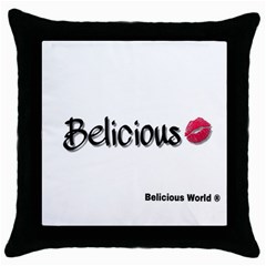 Belicious Logo Throw Pillow Case (black) by beliciousworld
