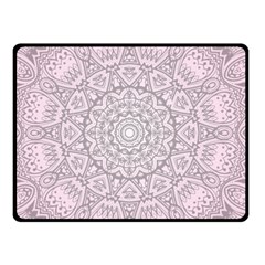 Pink Mandala Art  Double Sided Fleece Blanket (small)  by paulaoliveiradesign