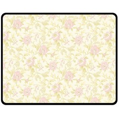 Floral Paper Pink Girly Pattern Double Sided Fleece Blanket (medium)  by paulaoliveiradesign