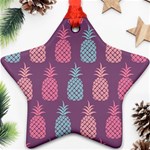 Pineapple Pattern Star Ornament (Two Sides) Front