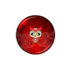 Cute Colorful  Owl, Mandala Design Hat Clip Ball Marker by FantasyWorld7