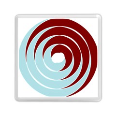 Double Spiral Thick Lines Blue Red Memory Card Reader (square)  by Mariart