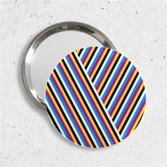 Lines Chevron Yellow Pink Blue Black White Cute 2 25  Handbag Mirrors by Mariart