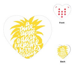 Cute Pineapple Yellow Fruite Playing Cards (heart)  by Mariart