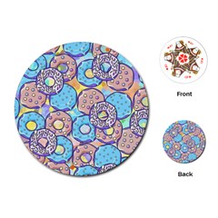Donuts Pattern Playing Cards (round)  by ValentinaDesign