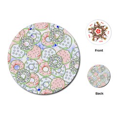 Donuts Pattern Playing Cards (round)  by ValentinaDesign
