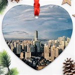 Shanghai The Window Sunny Days City Heart Ornament (Two Sides) Back