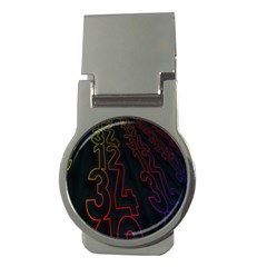 Neon Number Money Clips (round)  by Mariart