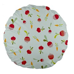 Root Vegetables Pattern Carrots Large 18  Premium Round Cushions by Mariart