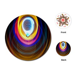 Colorful Glow Hole Space Rainbow Playing Cards (round)  by Mariart