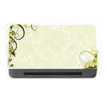 Flower Star Floral Green Camuflage Leaf Frame Memory Card Reader with CF Front