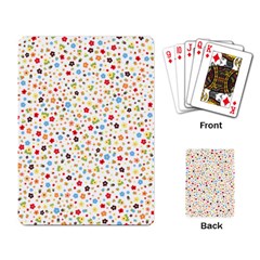 Flower Star Rose Sunflower Rainbow Smal Playing Card by Mariart