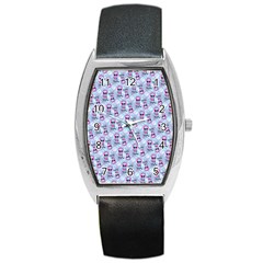Pattern Kitty Headphones  Barrel Style Metal Watch by iCreate