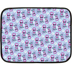 Pattern Kitty Headphones  Double Sided Fleece Blanket (mini)  by iCreate