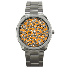 Pattern Halloween Wearing Costume Icreate Sport Metal Watch by iCreate