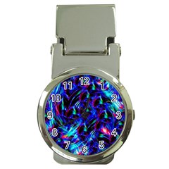 Dark Neon Stuff Blue Red Black Rainbow Light Money Clip Watches by Mariart