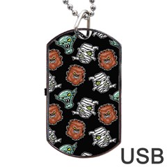 Pattern Halloween Werewolf Mummy Vampire Icreate Dog Tag Usb Flash (two Sides) by iCreate