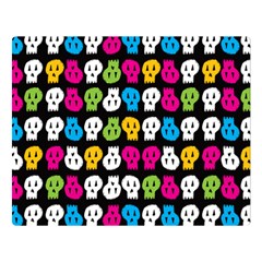 Pattern Painted Skulls Icreate Double Sided Flano Blanket (large)  by iCreate
