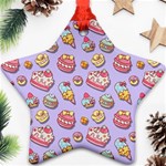 Sweet pattern Star Ornament (Two Sides) Back