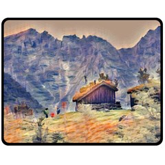Impressionism Fleece Blanket (medium)  by NouveauDesign