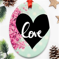 Modern Collage Shabby Chic Ornament (oval) by NouveauDesign